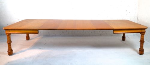 VICTORIAN OAK EXTENDING DINING TABLE LEAF HOLDER 12FT - ADDITIONAL PHOTO 4
