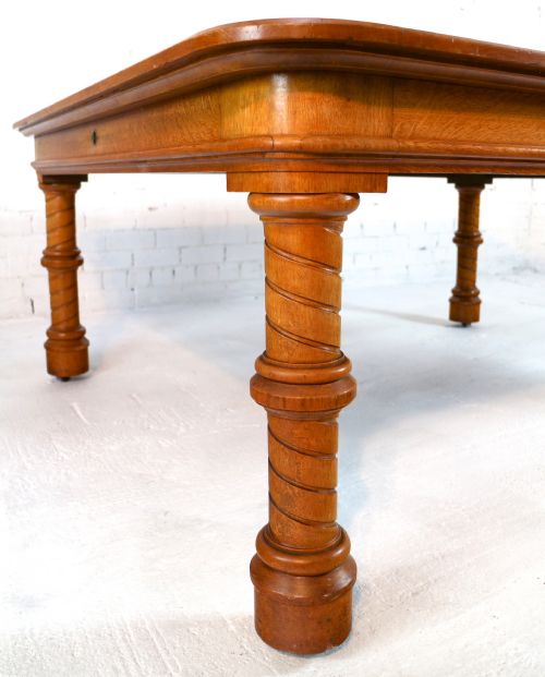 VICTORIAN OAK EXTENDING DINING TABLE LEAF HOLDER 12FT - ADDITIONAL PHOTO 20