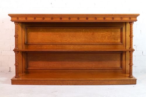 VICTORIAN OAK EXTENDING DINING TABLE LEAF HOLDER 12FT - ADDITIONAL PHOTO 21