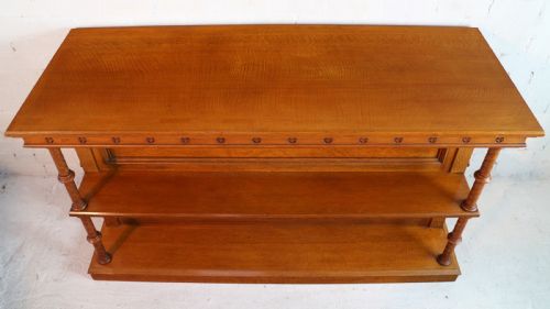 VICTORIAN OAK EXTENDING DINING TABLE LEAF HOLDER 12FT - ADDITIONAL PHOTO 22