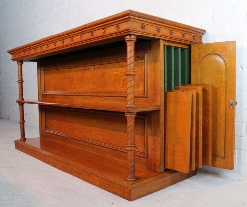 VICTORIAN OAK EXTENDING DINING TABLE LEAF HOLDER 12FT - ADDITIONAL PHOTO 26
