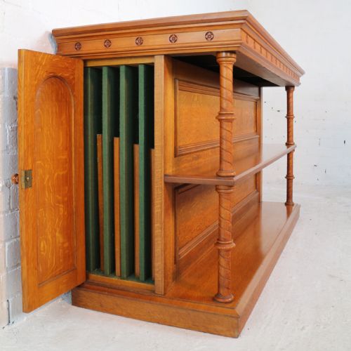 VICTORIAN OAK EXTENDING DINING TABLE LEAF HOLDER 12FT - ADDITIONAL PHOTO 27
