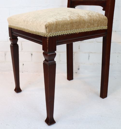 SET OF TWELVE ARTS CRAFTS WALNUT DINING CHAIRS ATTRIBUTED TO SHAPLAND PETTER 12 - ADDITIONAL PHOTO 25