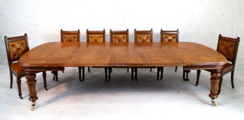VICTORIAN OAK EXTENDING DINING TABLE 3 LEAVES 10FTSEATS 12 - ADDITIONAL PHOTO 5