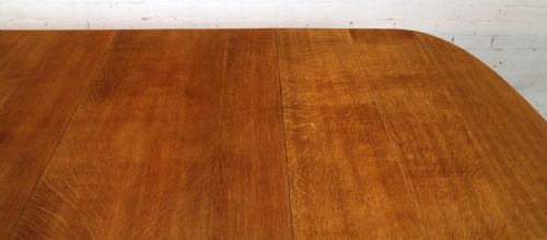 VICTORIAN OAK EXTENDING DINING TABLE 3 LEAVES 10FTSEATS 12 - ADDITIONAL PHOTO 15