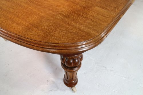 VICTORIAN OAK EXTENDING DINING TABLE 3 LEAVES 10FTSEATS 12 - ADDITIONAL PHOTO 24