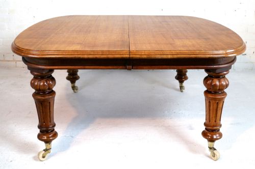 VICTORIAN OAK EXTENDING DINING TABLE 3 LEAVES 10FTSEATS 12 - ADDITIONAL PHOTO 26