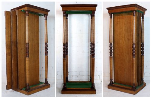 VICTORIAN OAK CAMPAIGN EXTENDING 3 LEAF DINING TABLE LEAF HOLDER - ADDITIONAL PHOTO 4