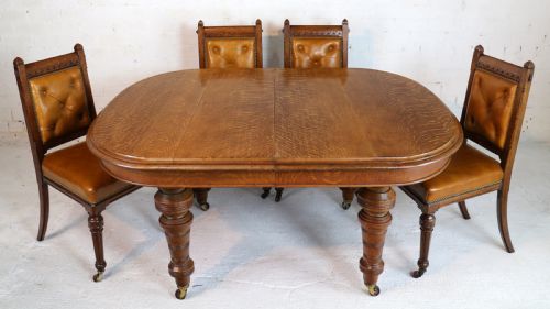 VICTORIAN OAK EXTENDING DINING TABLE 2 LEAVES BY JAMES MORRISON 8FT SEATS 10 - ADDITIONAL PHOTO 18