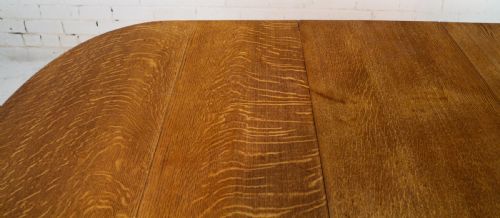 VICTORIAN OAK EXTENDING DINING TABLE 2 LEAVES BY JAMES MORRISON 8FT SEATS 10 - ADDITIONAL PHOTO 21