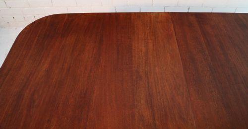 REGENCY STYLE SOLID MAHOGANY EXTENDING TWIN PILLAR DINING TABLE C1920 - ADDITIONAL PHOTO 17