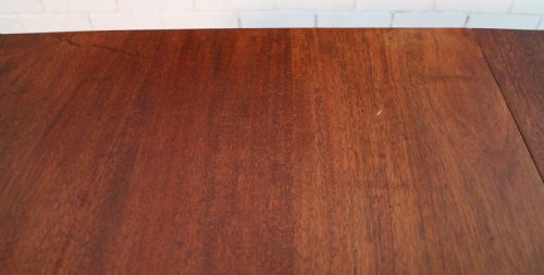 REGENCY STYLE SOLID MAHOGANY EXTENDING TWIN PILLAR DINING TABLE C1920 - ADDITIONAL PHOTO 19