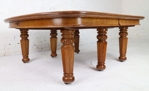 EARLY VICTORIAN EXTRA WIDE 20FT OAK EXTENDING DINING TABLE 7 LEAVES - ADDITIONAL PHOTO 26