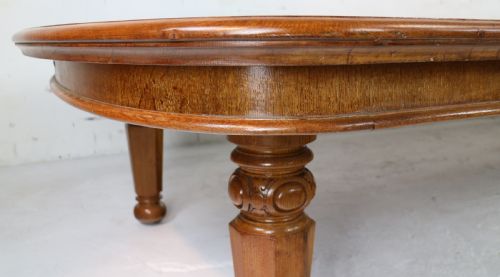 EARLY VICTORIAN EXTRA WIDE 20FT OAK EXTENDING DINING TABLE 7 LEAVES - ADDITIONAL PHOTO 29