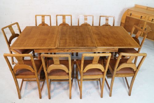 ART DECO OAK DINING SUITE C1930 - ADDITIONAL PHOTO 1