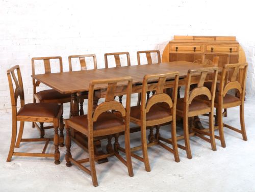 ART DECO OAK DINING SUITE C1930 - ADDITIONAL PHOTO 2