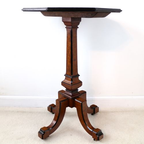 ANTIQUE IRISH KILLARNEY YEW INLAID CHESS TOP GAMES OCCASIONAL TABLE - ADDITIONAL PHOTO 20