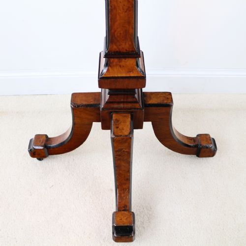 ANTIQUE IRISH KILLARNEY YEW INLAID CHESS TOP GAMES OCCASIONAL TABLE - ADDITIONAL PHOTO 21