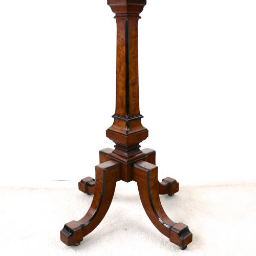 ANTIQUE IRISH KILLARNEY YEW INLAID CHESS TOP GAMES OCCASIONAL TABLE - ADDITIONAL PHOTO 22