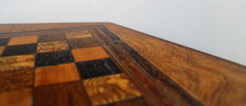 ANTIQUE POLLARD OAK INLAID SPECIMEN CHESS TOP OCCASIONAL GAMES TABLE - ADDITIONAL PHOTO 27
