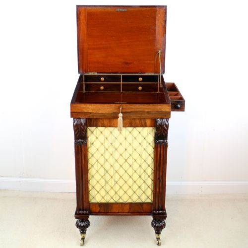REGENCY ROSEWOOD SLIDE TOP DAVENPORT DESK - ADDITIONAL PHOTO 5