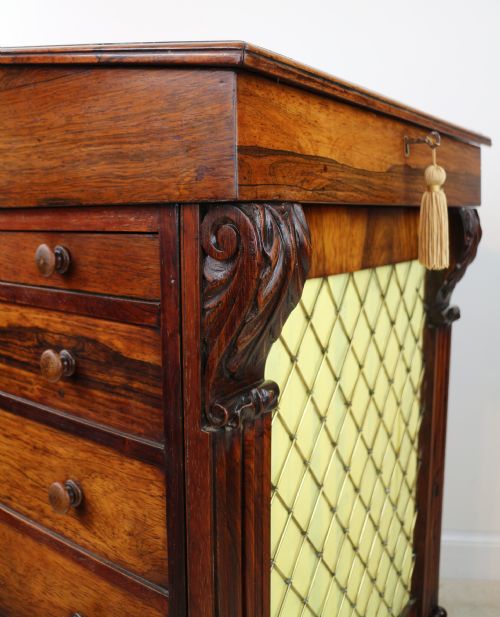 REGENCY ROSEWOOD SLIDE TOP DAVENPORT DESK - ADDITIONAL PHOTO 9