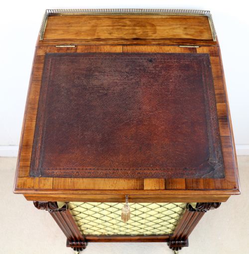 REGENCY ROSEWOOD SLIDE TOP DAVENPORT DESK - ADDITIONAL PHOTO 12