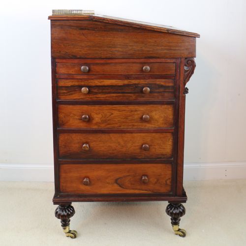 REGENCY ROSEWOOD SLIDE TOP DAVENPORT DESK - ADDITIONAL PHOTO 16