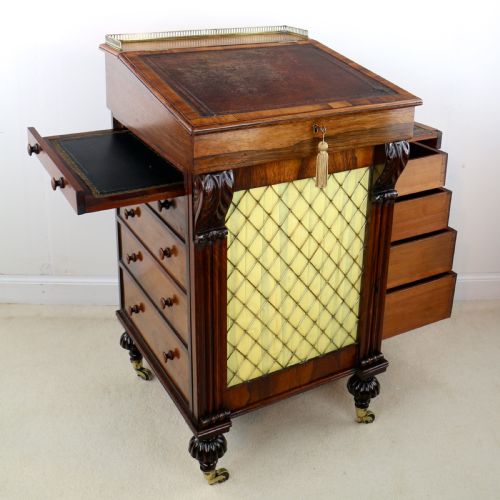 REGENCY ROSEWOOD SLIDE TOP DAVENPORT DESK - ADDITIONAL PHOTO 17