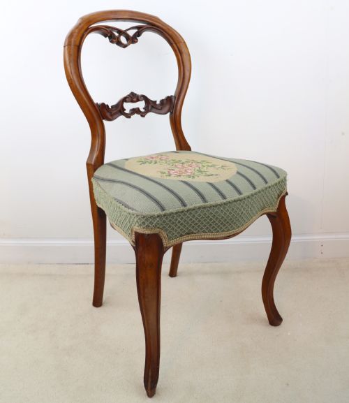 SET OF SIX ANTIQUE VICTORIAN BALLOON BACK DINING CHAIRS 6 - ADDITIONAL PHOTO 9