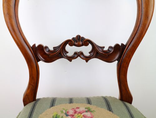 SET OF SIX ANTIQUE VICTORIAN BALLOON BACK DINING CHAIRS 6 - ADDITIONAL PHOTO 17
