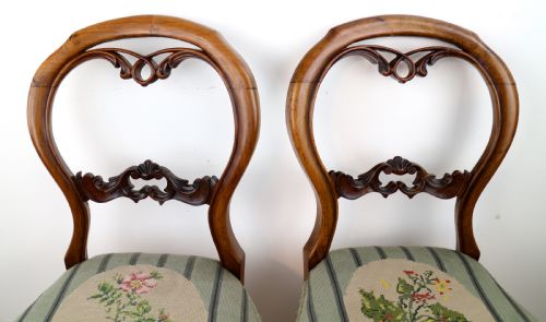 SET OF SIX ANTIQUE VICTORIAN BALLOON BACK DINING CHAIRS 6 - ADDITIONAL PHOTO 20