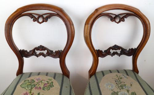 SET OF SIX ANTIQUE VICTORIAN BALLOON BACK DINING CHAIRS 6 - ADDITIONAL PHOTO 22