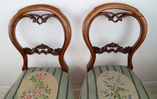 SET OF SIX ANTIQUE VICTORIAN BALLOON BACK DINING CHAIRS 6 - ADDITIONAL PHOTO 24
