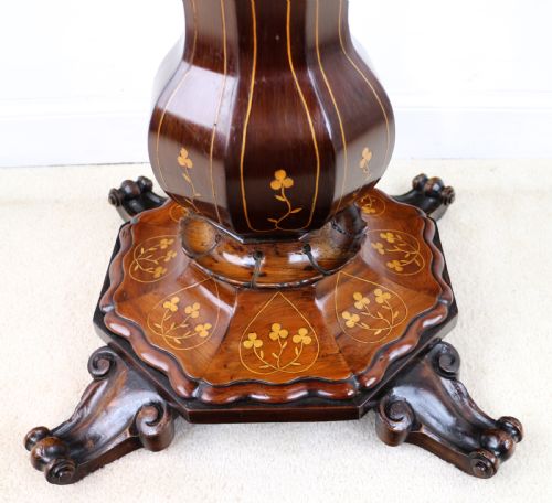 ANTIQUE VICTORIAN IRISH KILLARNEY WARE ARBUTUS WORK TABLE - ADDITIONAL PHOTO 13