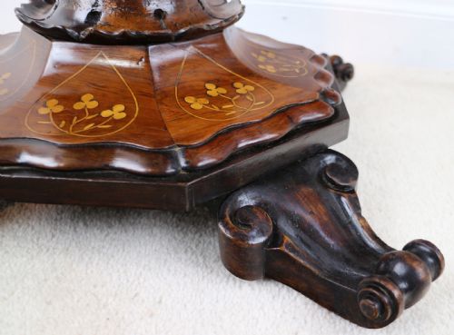 ANTIQUE VICTORIAN IRISH KILLARNEY WARE ARBUTUS WORK TABLE - ADDITIONAL PHOTO 14