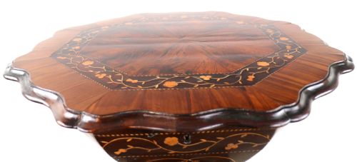 ANTIQUE VICTORIAN IRISH KILLARNEY WARE ARBUTUS WORK TABLE - ADDITIONAL PHOTO 18