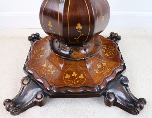 ANTIQUE VICTORIAN IRISH KILLARNEY WARE ARBUTUS WORK TABLE - ADDITIONAL PHOTO 19