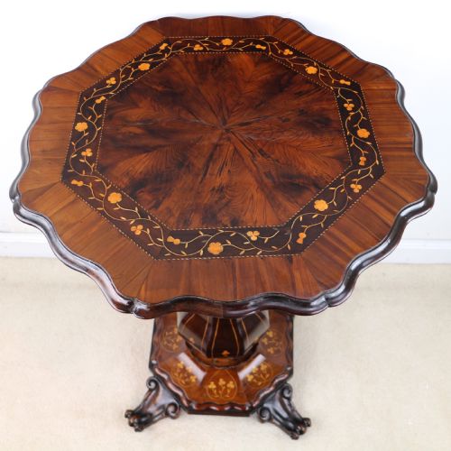 ANTIQUE VICTORIAN IRISH KILLARNEY WARE ARBUTUS WORK TABLE - ADDITIONAL PHOTO 22