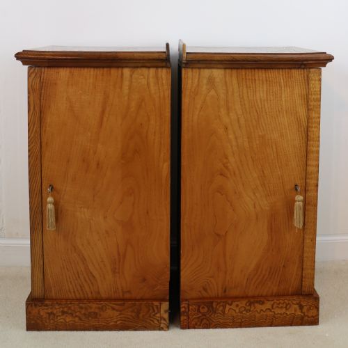 PAIR OF SCOTTISH WILLIAM IV FIGURED ELM BEDSIDE CABINETS C1830 - ADDITIONAL PHOTO 13