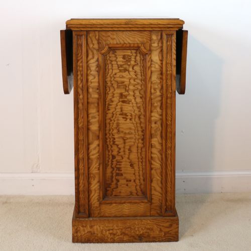 antique scottish william iv figured elm bedside cabinetpot cupboard c1830 - CATEGORY: ANTIQUE CUPBOARDS - DATED 19TH CENTURY