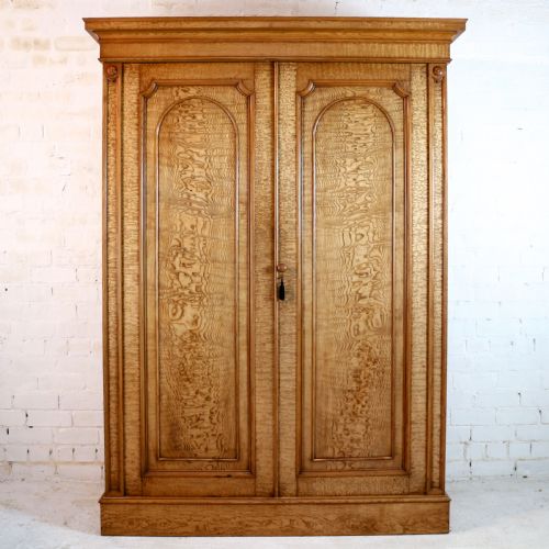 scottish william iv figured elm two door fitted wardrobe c1830 - CATEGORY: ANTIQUE WARDROBES - DATED 19TH CENTURY