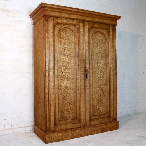 SCOTTISH WILLIAM IV FIGURED ELM TWO DOOR FITTED WARDROBE C1830 - ADDITIONAL PHOTO 1