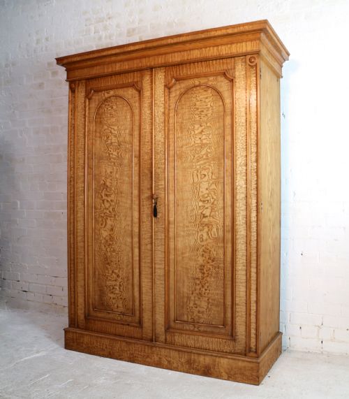 SCOTTISH WILLIAM IV FIGURED ELM TWO DOOR FITTED WARDROBE C1830 - ADDITIONAL PHOTO 4