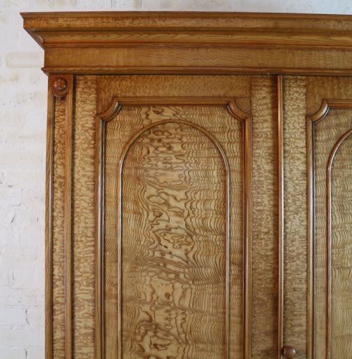 SCOTTISH WILLIAM IV FIGURED ELM TWO DOOR FITTED WARDROBE C1830 - ADDITIONAL PHOTO 6