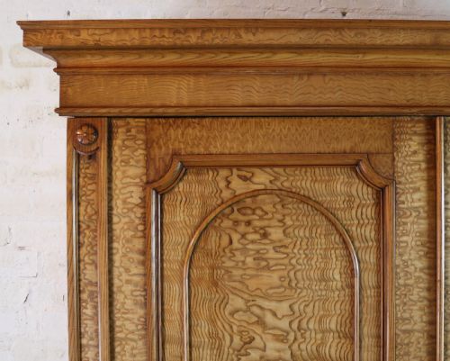 SCOTTISH WILLIAM IV FIGURED ELM TWO DOOR FITTED WARDROBE C1830 - ADDITIONAL PHOTO 9