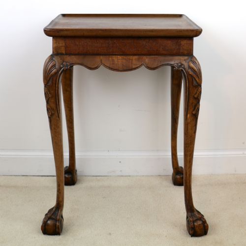 RARE IRISH GEORGIAN SMALL WALNUT SILVER TABLE OR KETTLE STAND - ADDITIONAL PHOTO 6