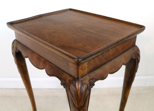 RARE IRISH GEORGIAN SMALL WALNUT SILVER TABLE OR KETTLE STAND - ADDITIONAL PHOTO 9
