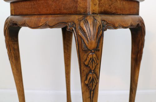 RARE IRISH GEORGIAN SMALL WALNUT SILVER TABLE OR KETTLE STAND - ADDITIONAL PHOTO 11