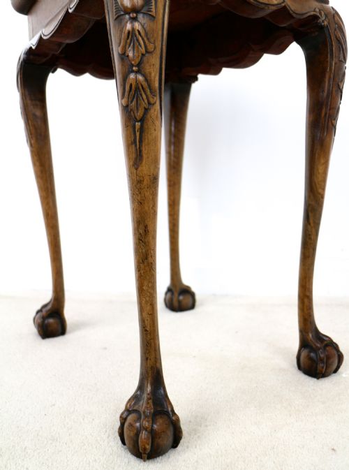 RARE IRISH GEORGIAN SMALL WALNUT SILVER TABLE OR KETTLE STAND - ADDITIONAL PHOTO 14